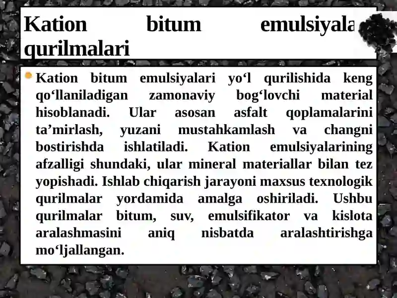 Kation bitum emulsiyalari 2