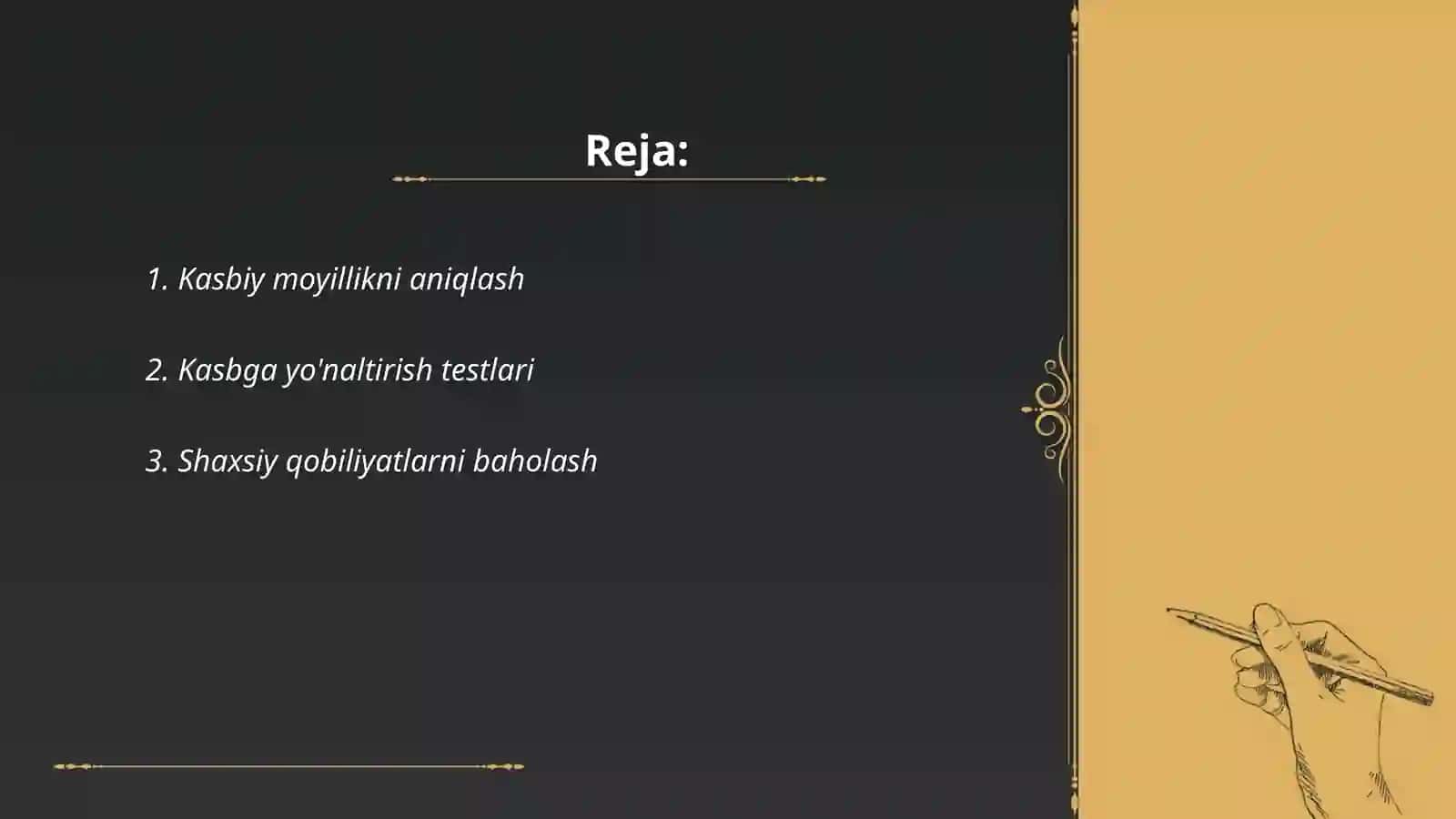 Kasbga yo’naltirish psihodiagnostikasi 2