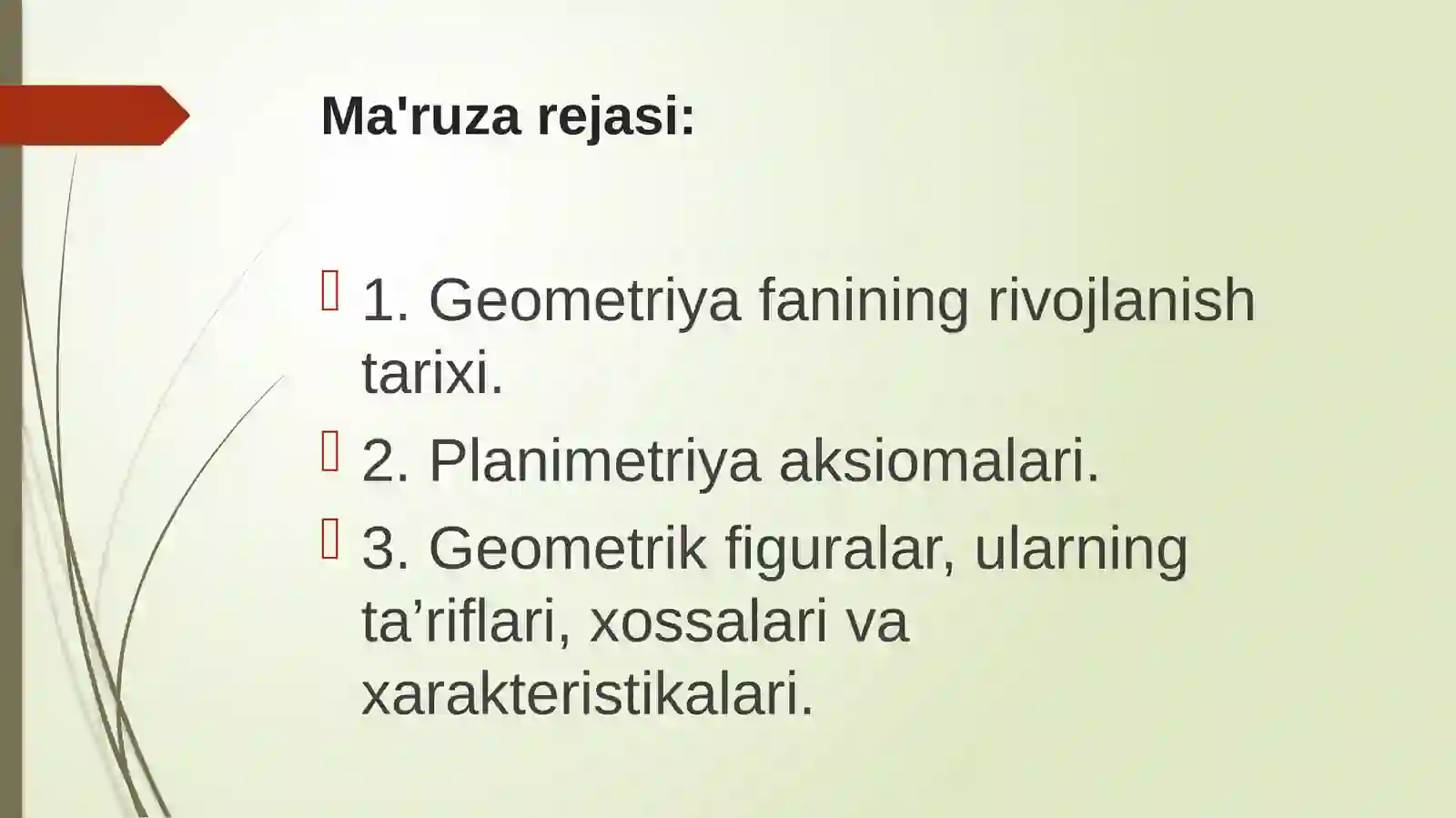 Geometriya elementlari: planimetriya 2