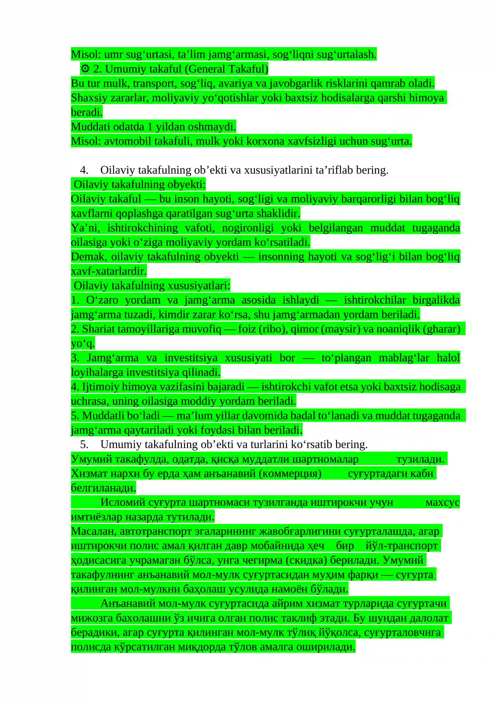 Islom sug‘urtasi (Takaful) 2