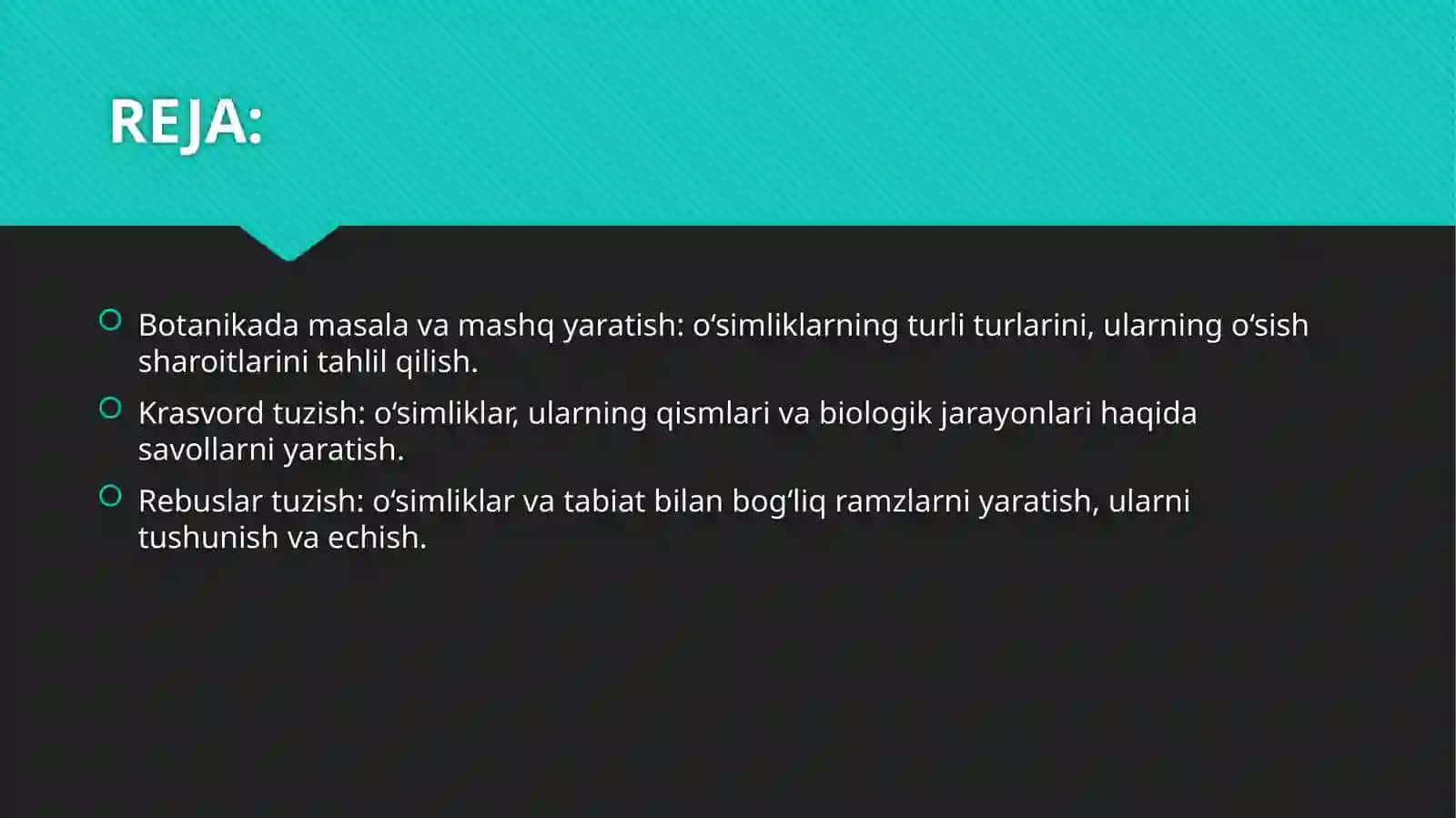 Botanikadan masalalar 2