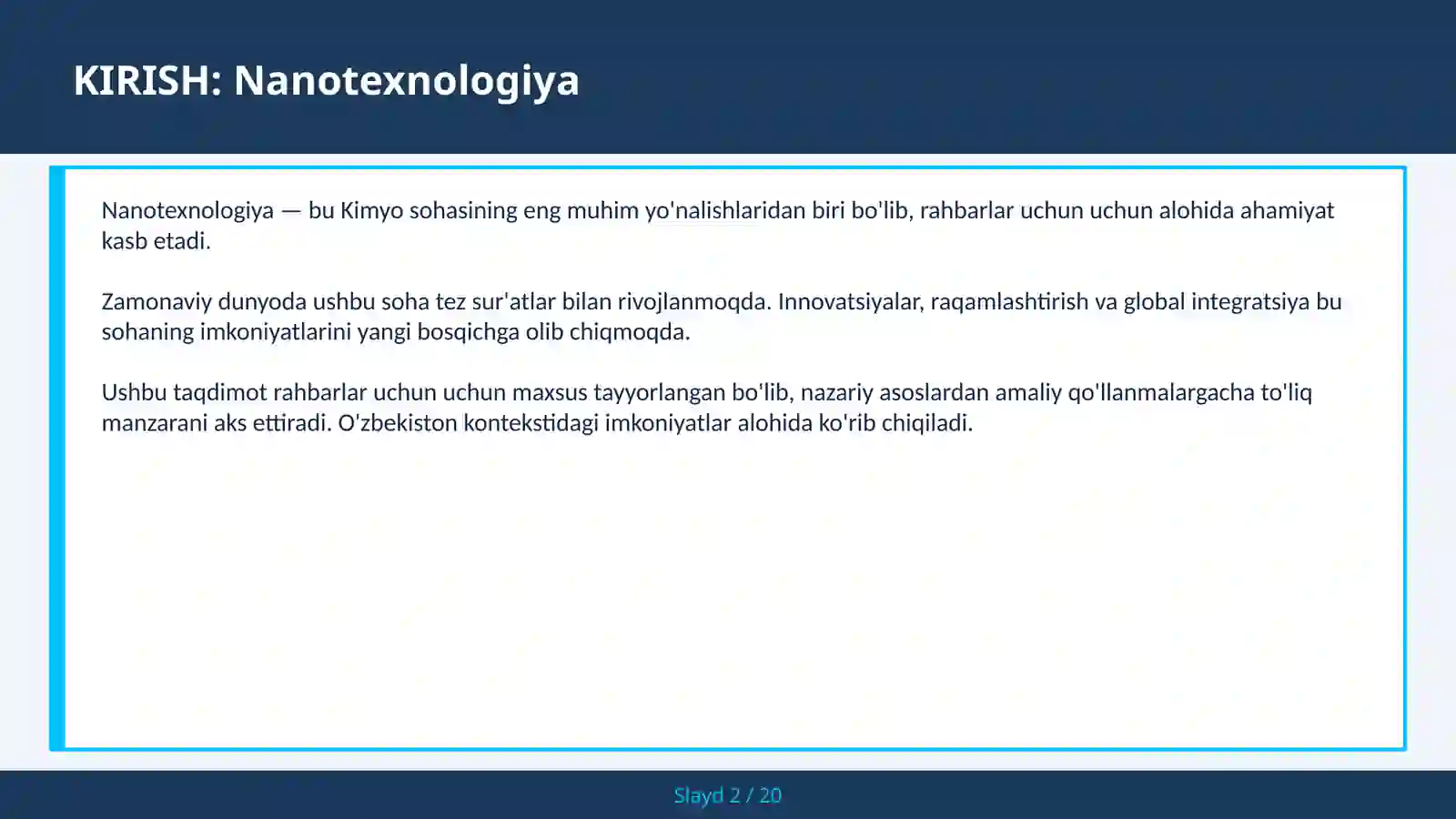 Nanotexnologiya 2