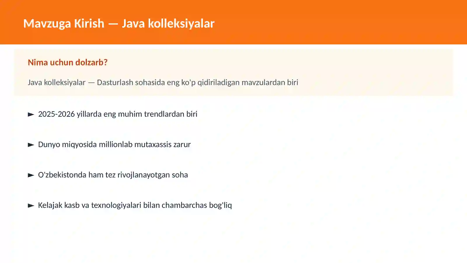 Java kolleksiyalar 2