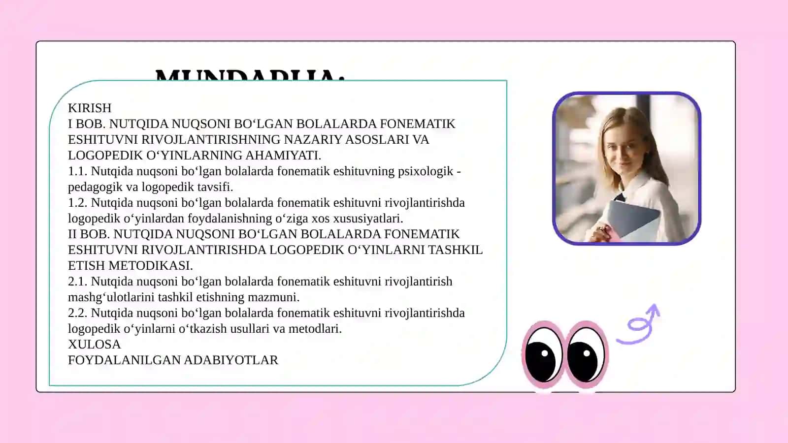 Nutqi da nuqsonib o'lgan bolalarda fonematik eshituvni rivojlantirish 2