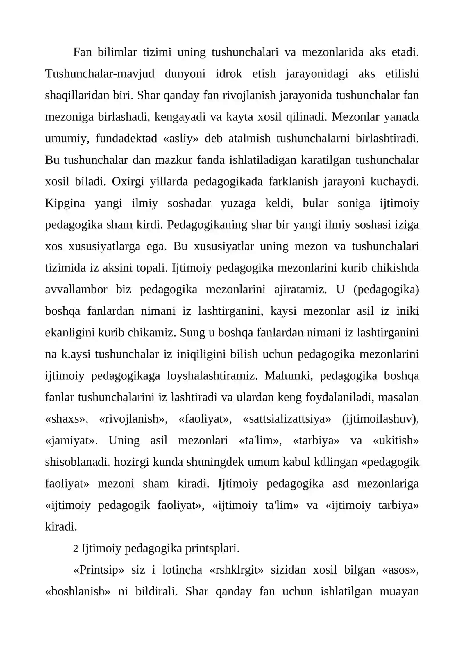 Ijtimoiy pedagogikaning tamoyillari 2