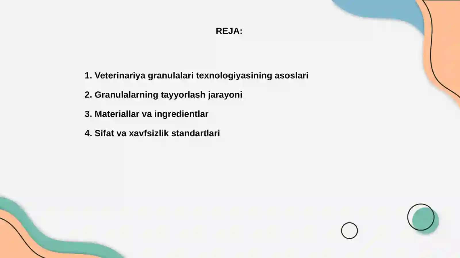 Veterinariya granulalari texnologiyasi 2