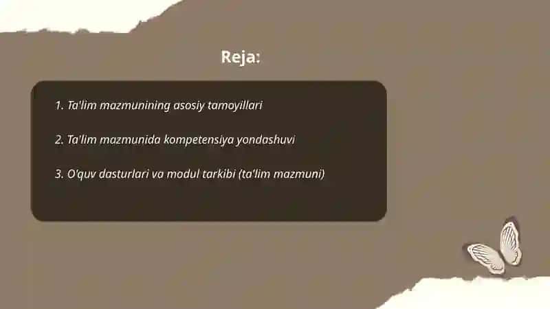 Ta'lim mazmuni MAXSUDOVA 2