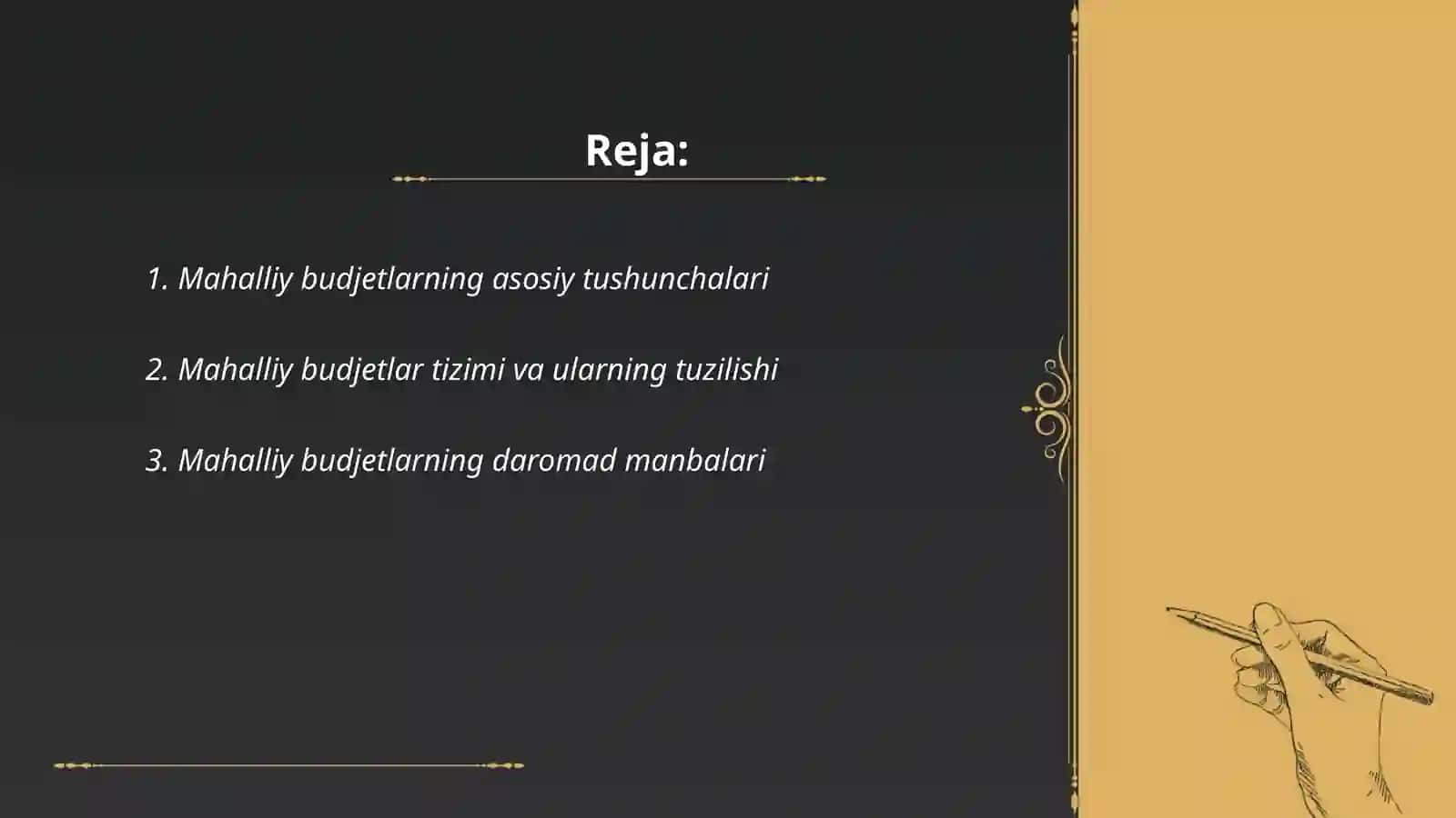 Mahalliy budjetlarni boshqarish va tuzish tartibi 2
