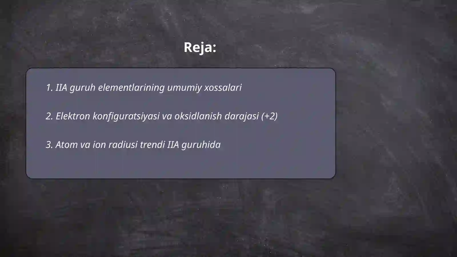 IIA GURUH elementlari 2
