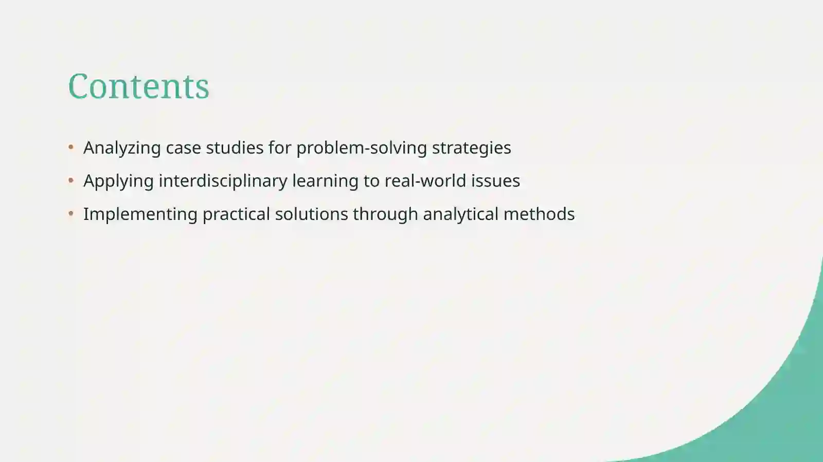 Case Study Analysis for Problem-Solving 2