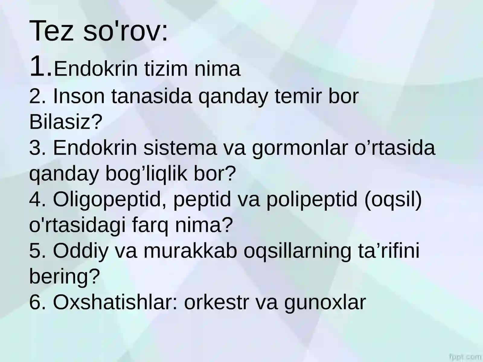 Endokrinbezlar biokimyosi 2