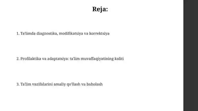 Treningning asosiy vazifalari: diagnostika, o'zgartirish, tuzatish, profilaktika, moslashuv 2