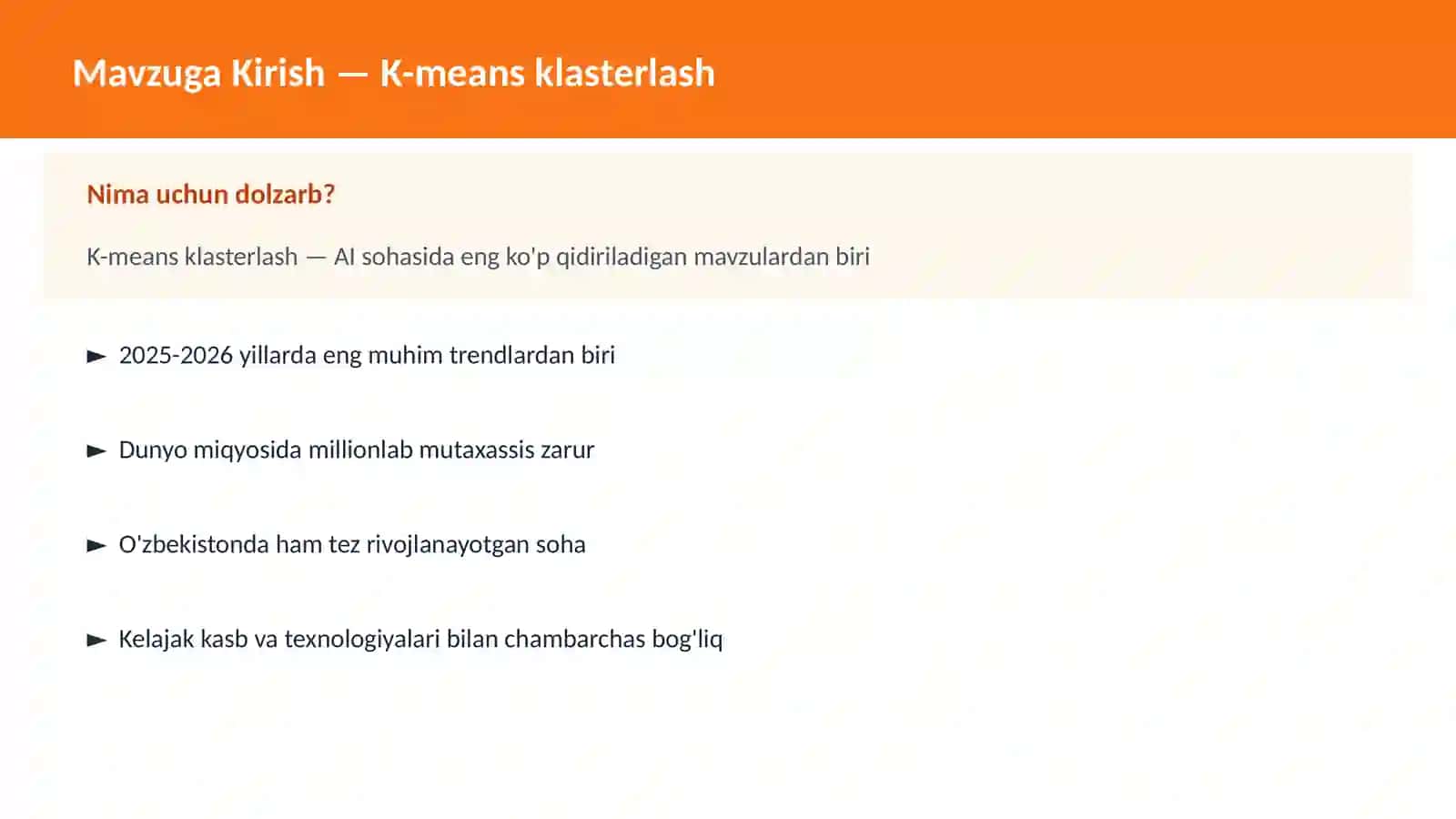 K-means klasterlash 2
