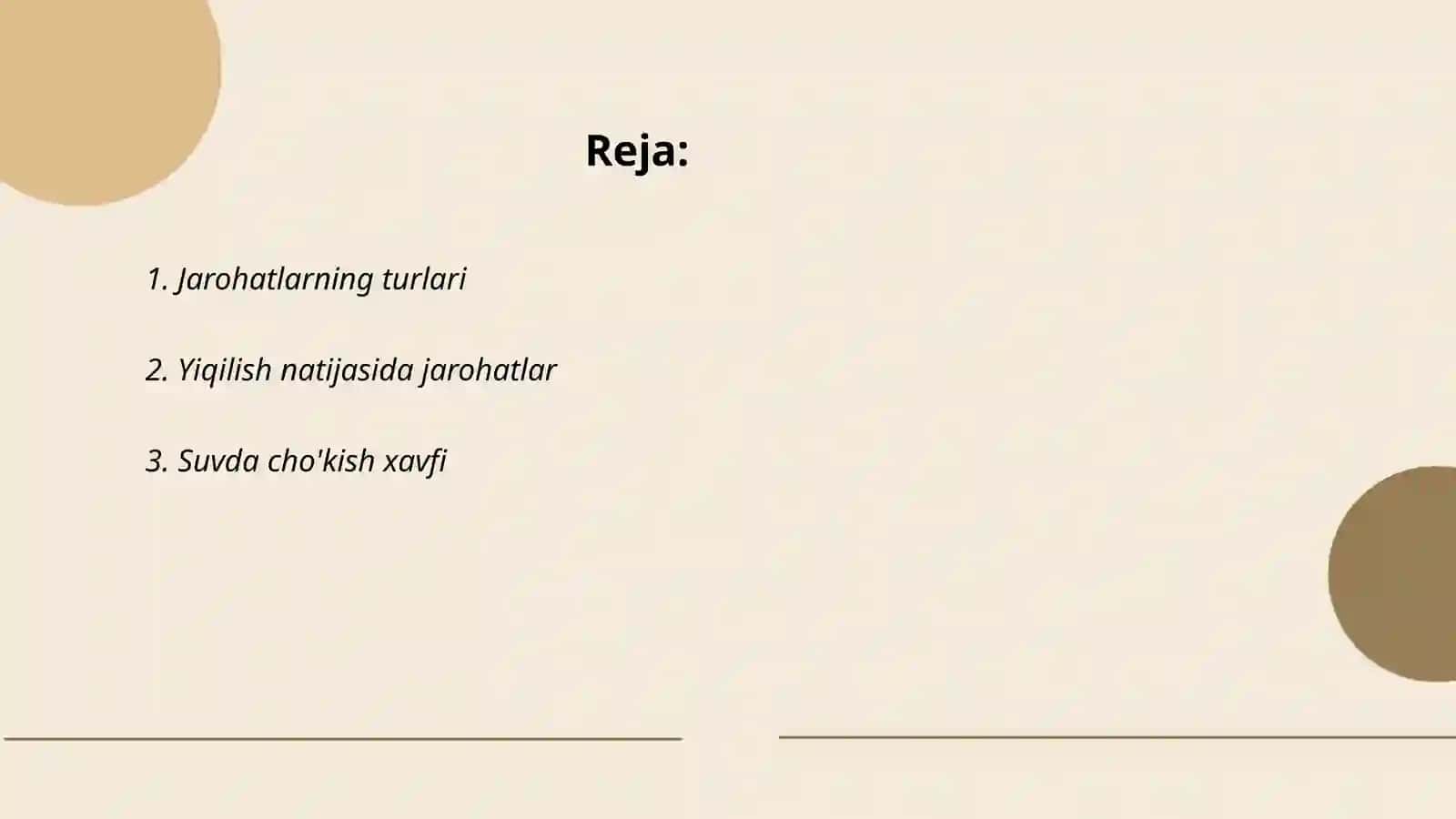 Jarohatlarning turlari 2