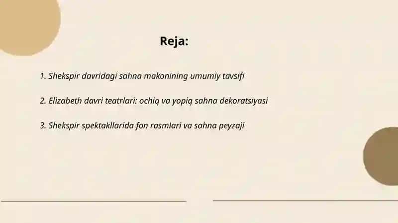 Shekspir va o’tmishdoshlari teatr dekoratsiya san’ati 2