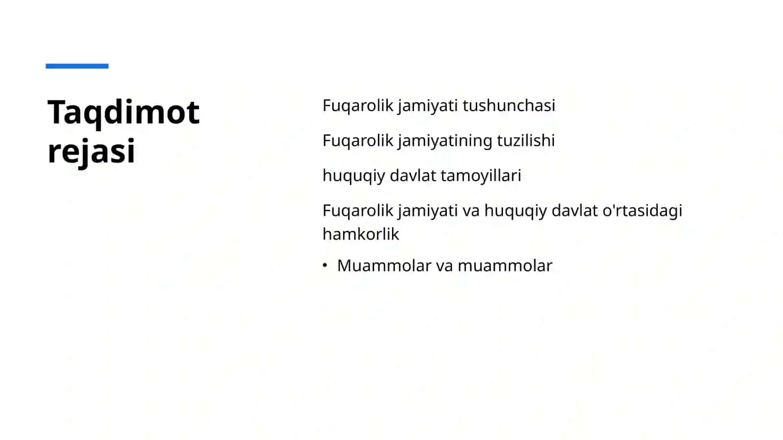 Taqdimot rejasi 2