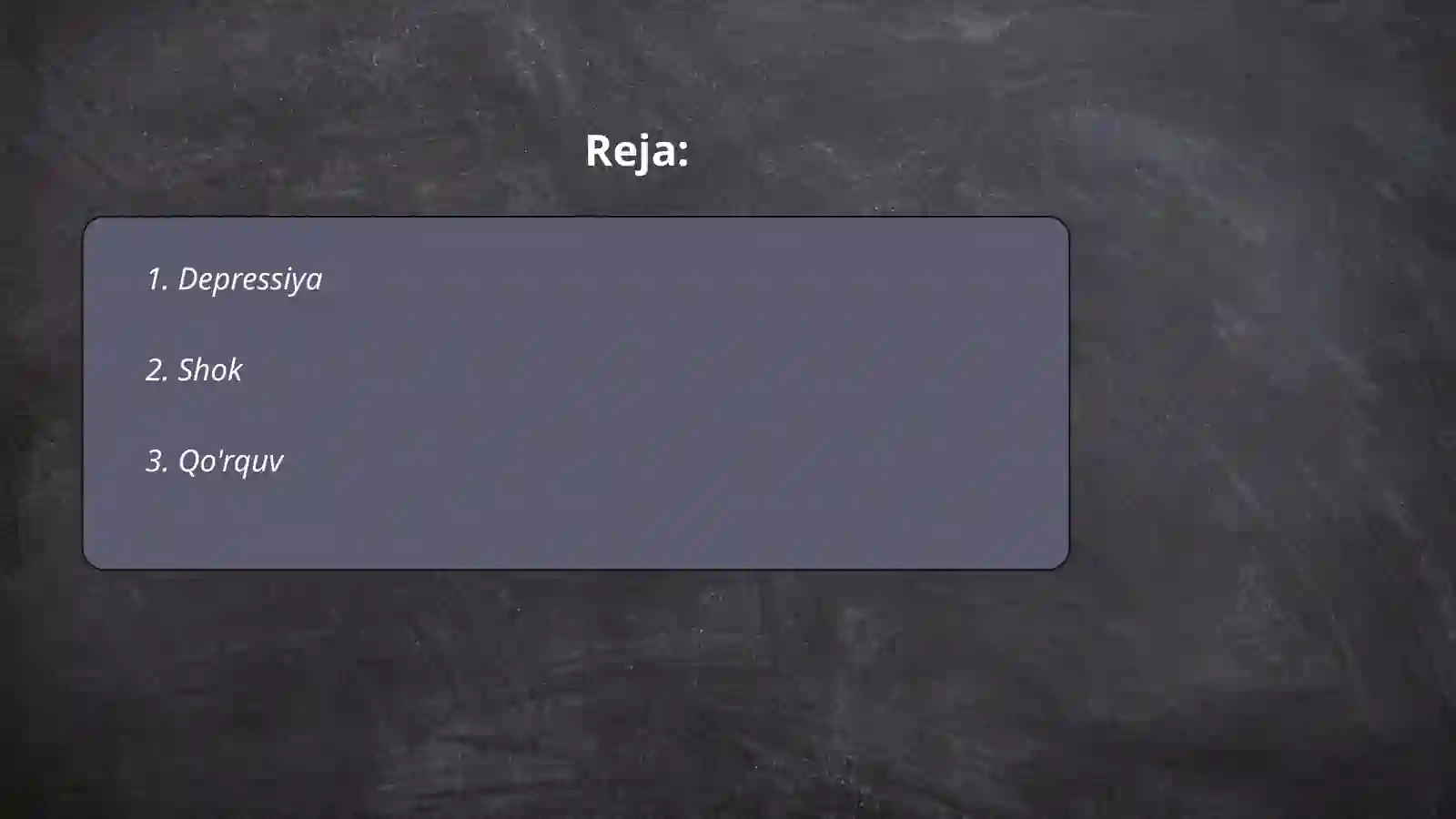 Bemorlarning ruhiy holati 2