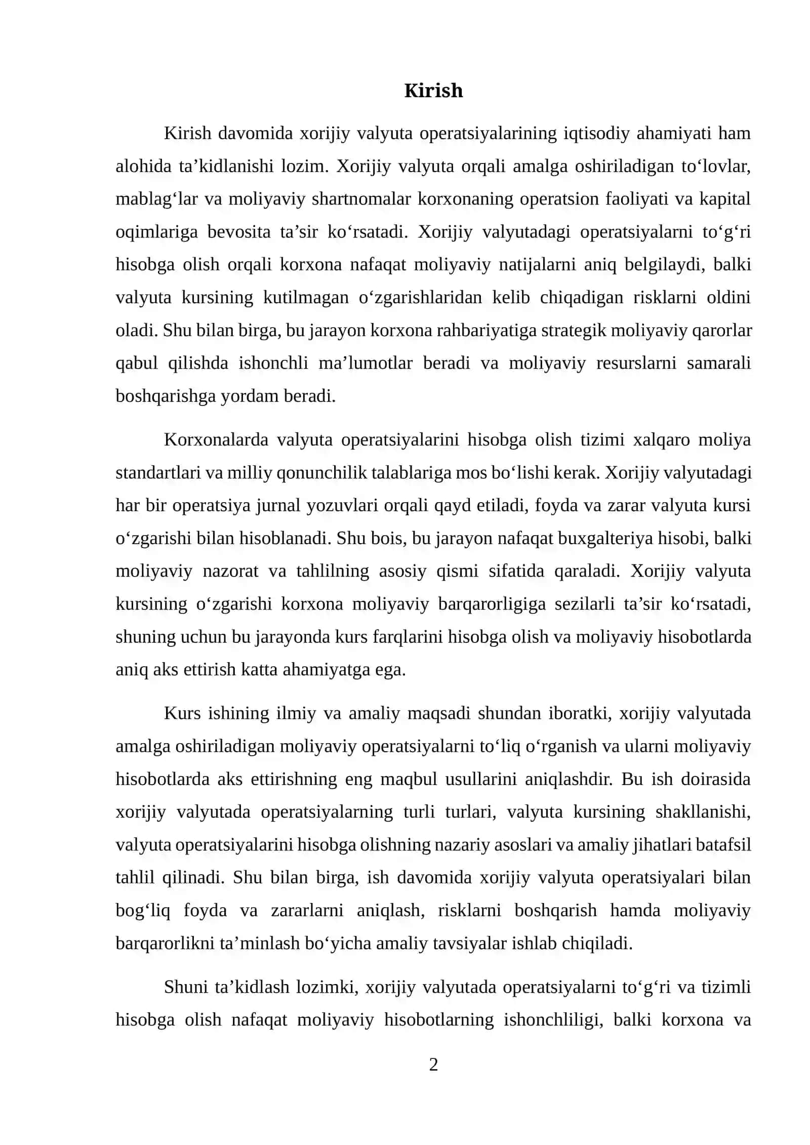 XORIJIY VALYUTADAGI OPERATSIYALARNI HISOBGA OLISH VA MOLIYAVIY INOBATGA AKS ETTIRISHNING XUSUSIYATLARI 2