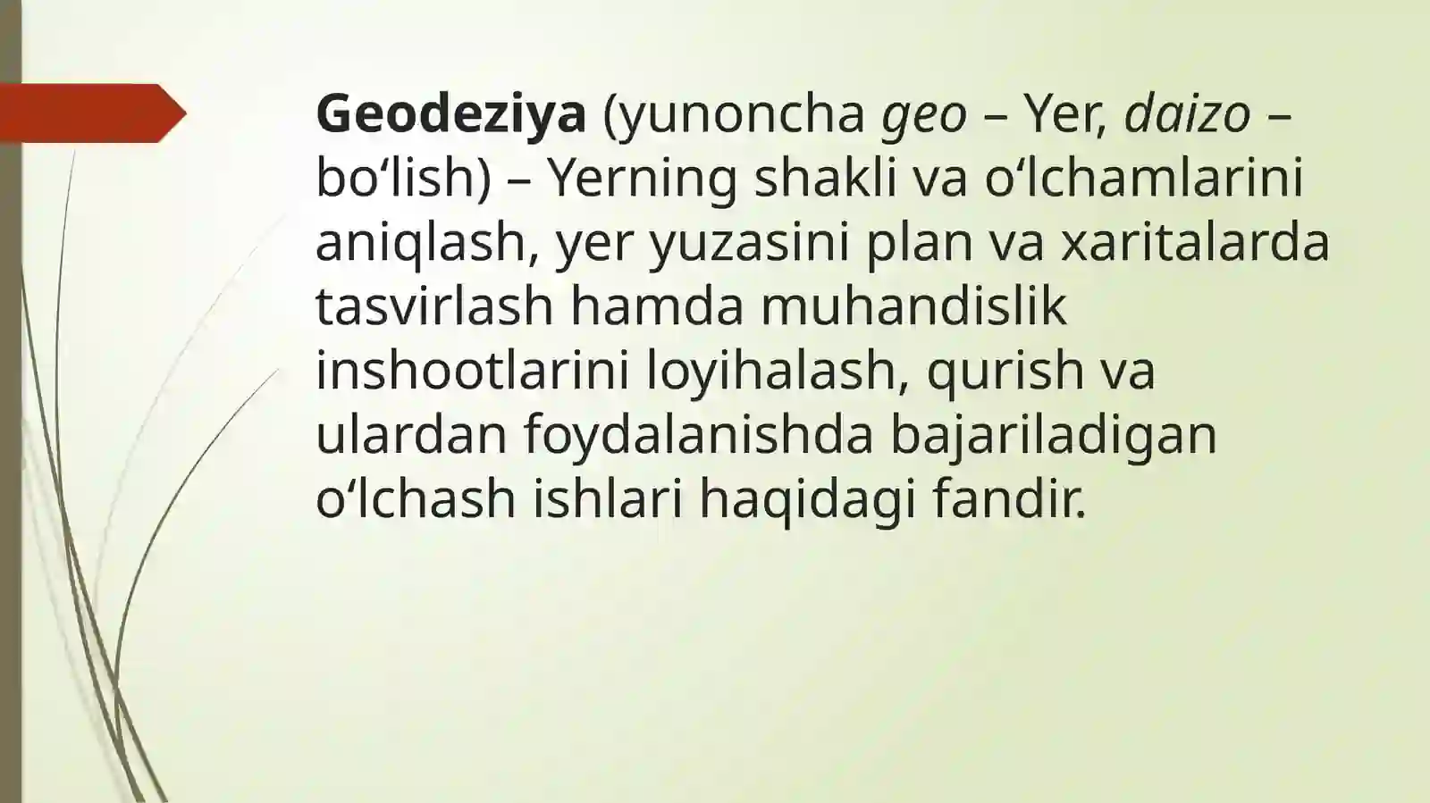 Geodeziya fani va vazifasi 2