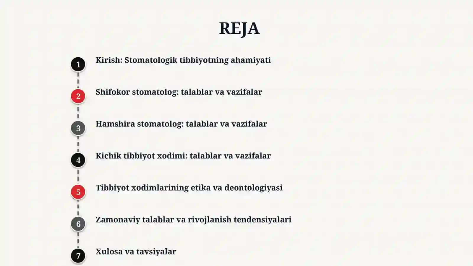 Stomatologik tibbiyot xodimlariga qoyiladigon talablar va vazifalar. Tibbiyot xodimlari:shifokor,hamshira kichik tibbiyot xodimlari. Tibbiyot xodimlarining etika va deontalogiyasi 2