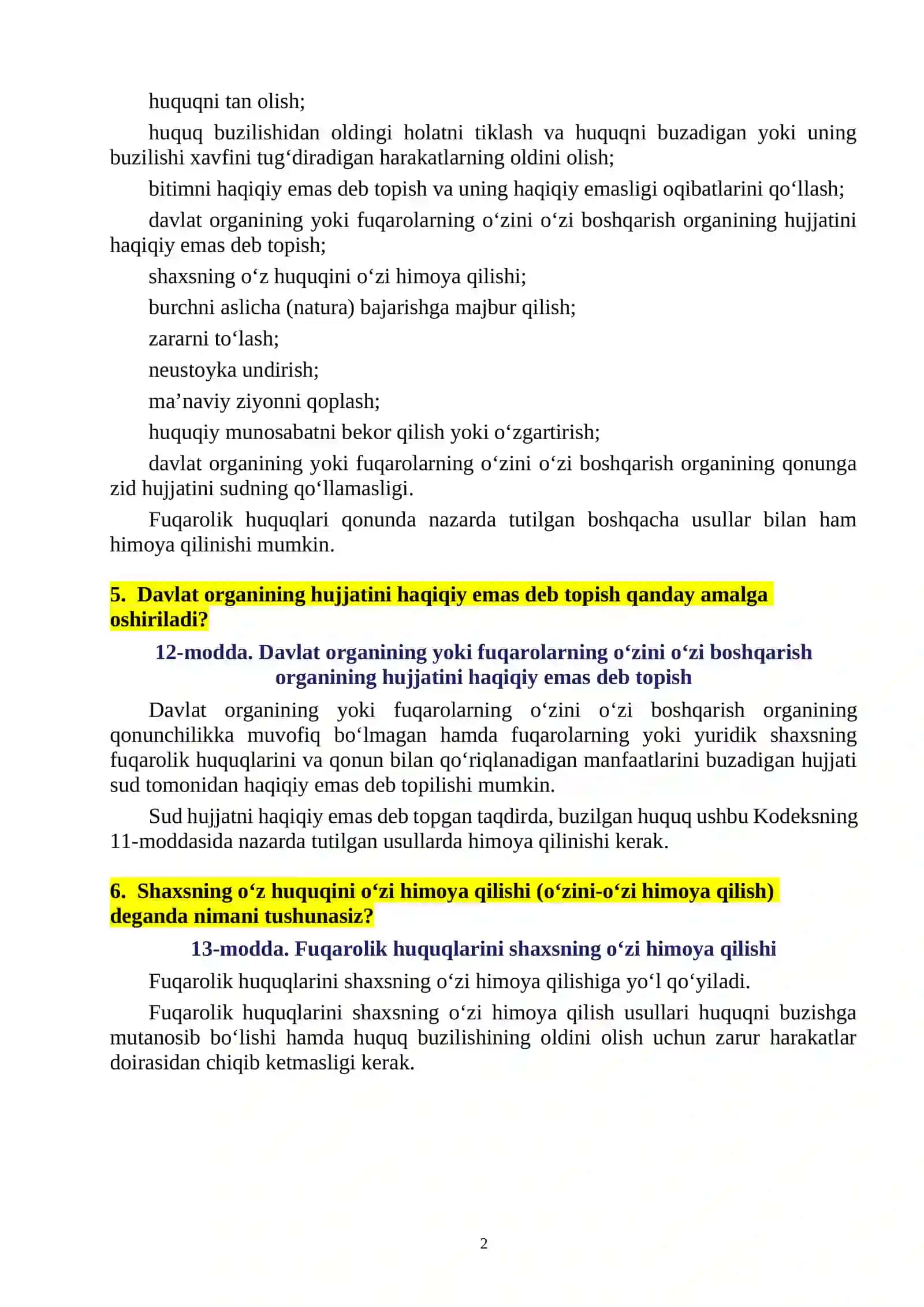 Adliya vazirligi tizimidagi bo‘sh lavozimlar uchun argos 200 ta savol va javoblar 2