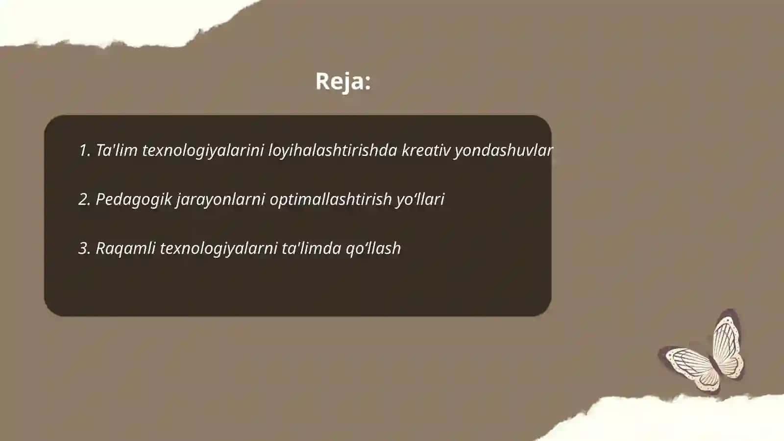 Pedagogik texnologiyalarni loyihalashtirish yõllari ta'lim usullarini tanlash 2