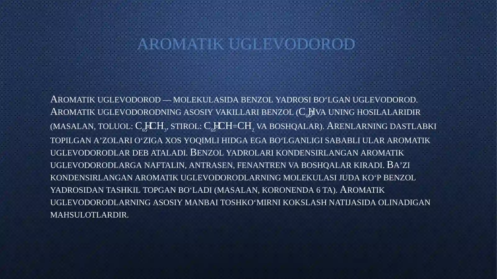 Aromatik uglevodorodlar arenlar 2