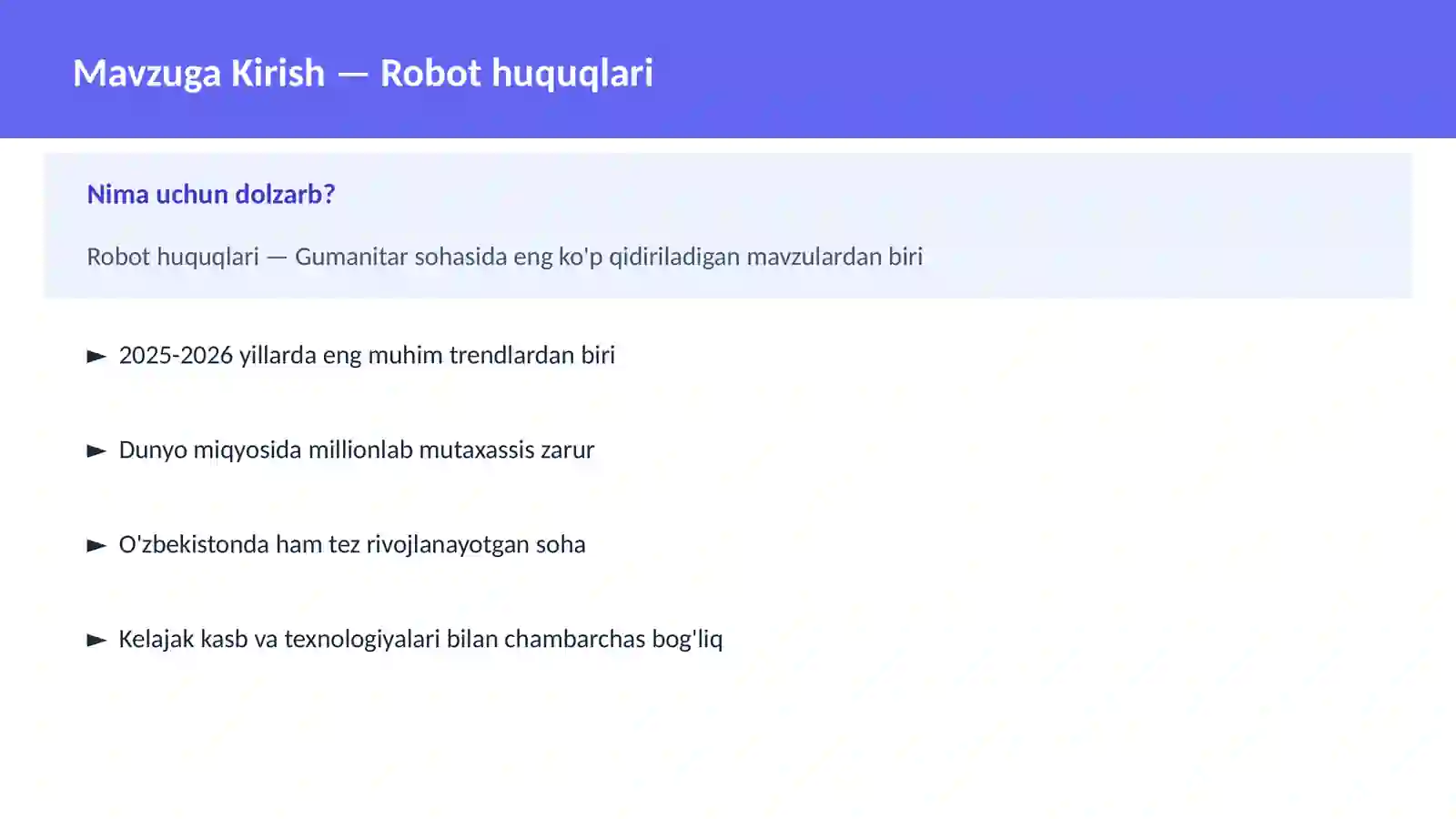 Robot huquqlari 2