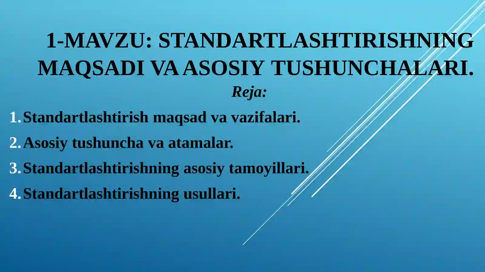 DORIVOR O‘SIMLIKLARNI STANDARTLASHTIRISH, METROLOGIYA VA SERTIFIKATLASH FANIDAN MARUZA MASHG’ULOTLARI 2