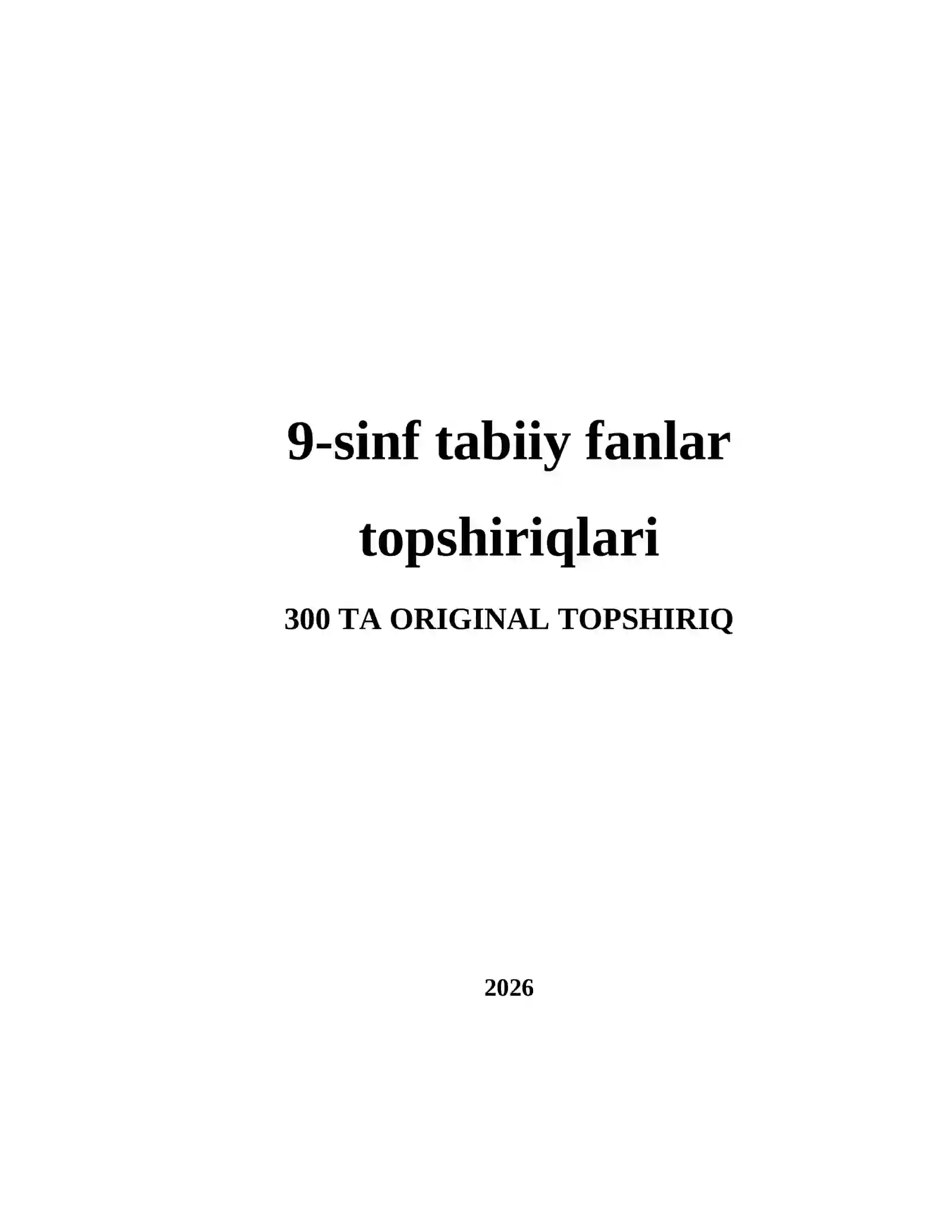 9-sinf tabiiy fanlar topshiriqlari 2