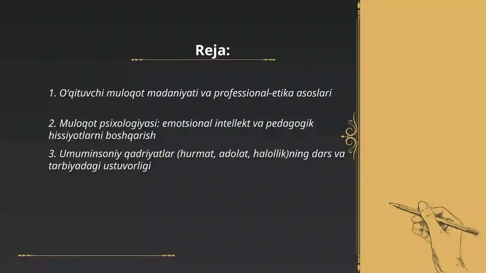 Oʻqituvchi faoliyatida muloqot madaniyati va psixologiyasi 2