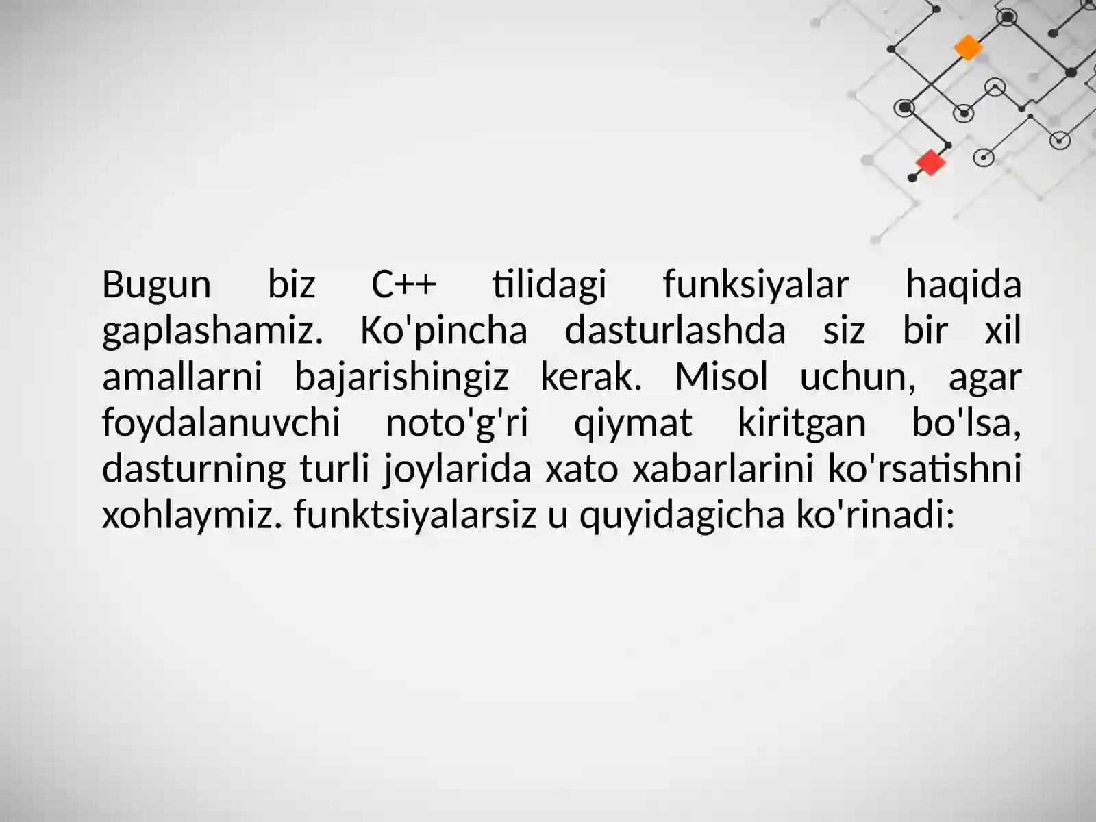 C++ da funksiyalar 2