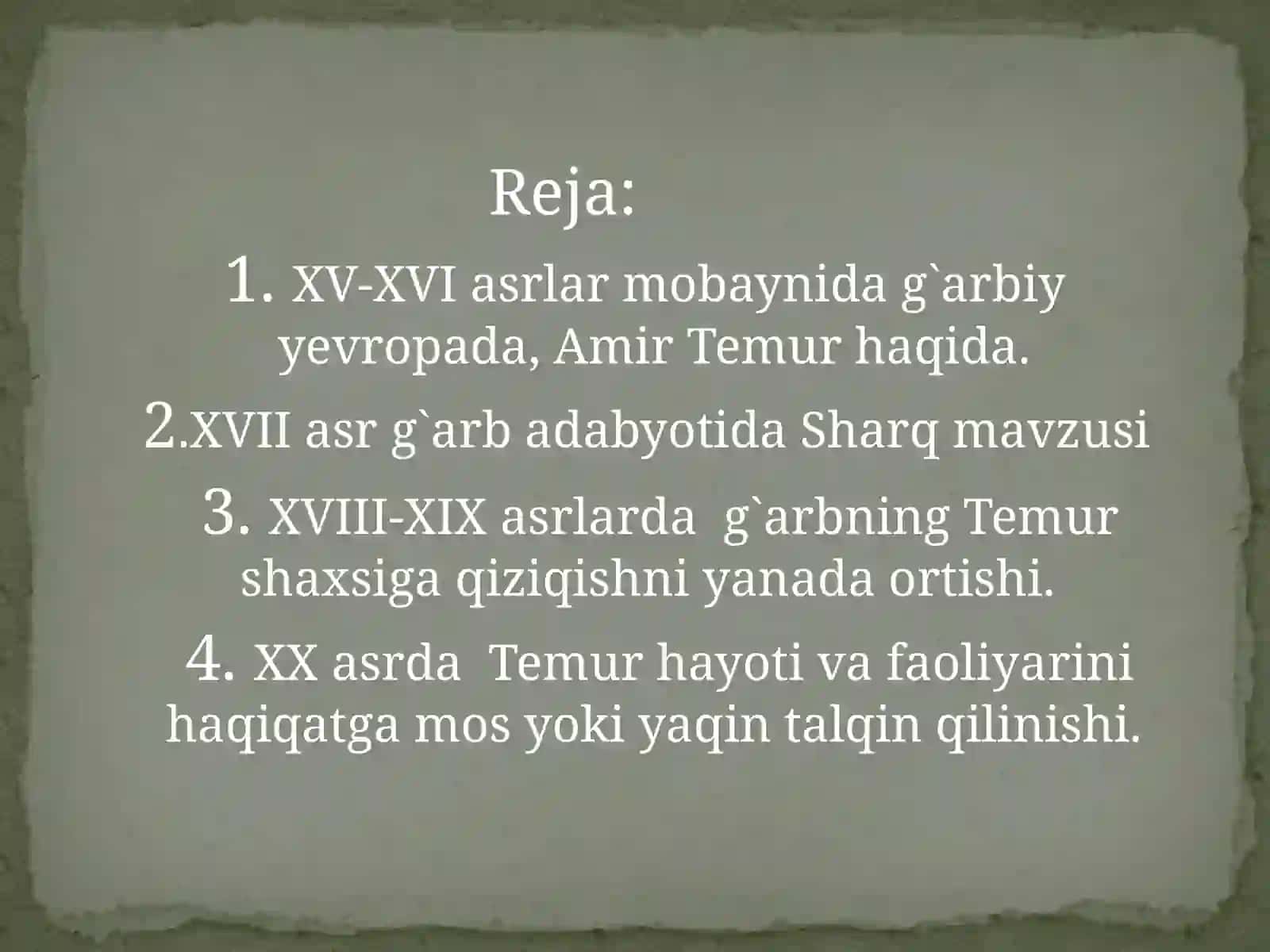 "Amir  Temur" G`arbni larzaga solgan siymo 2