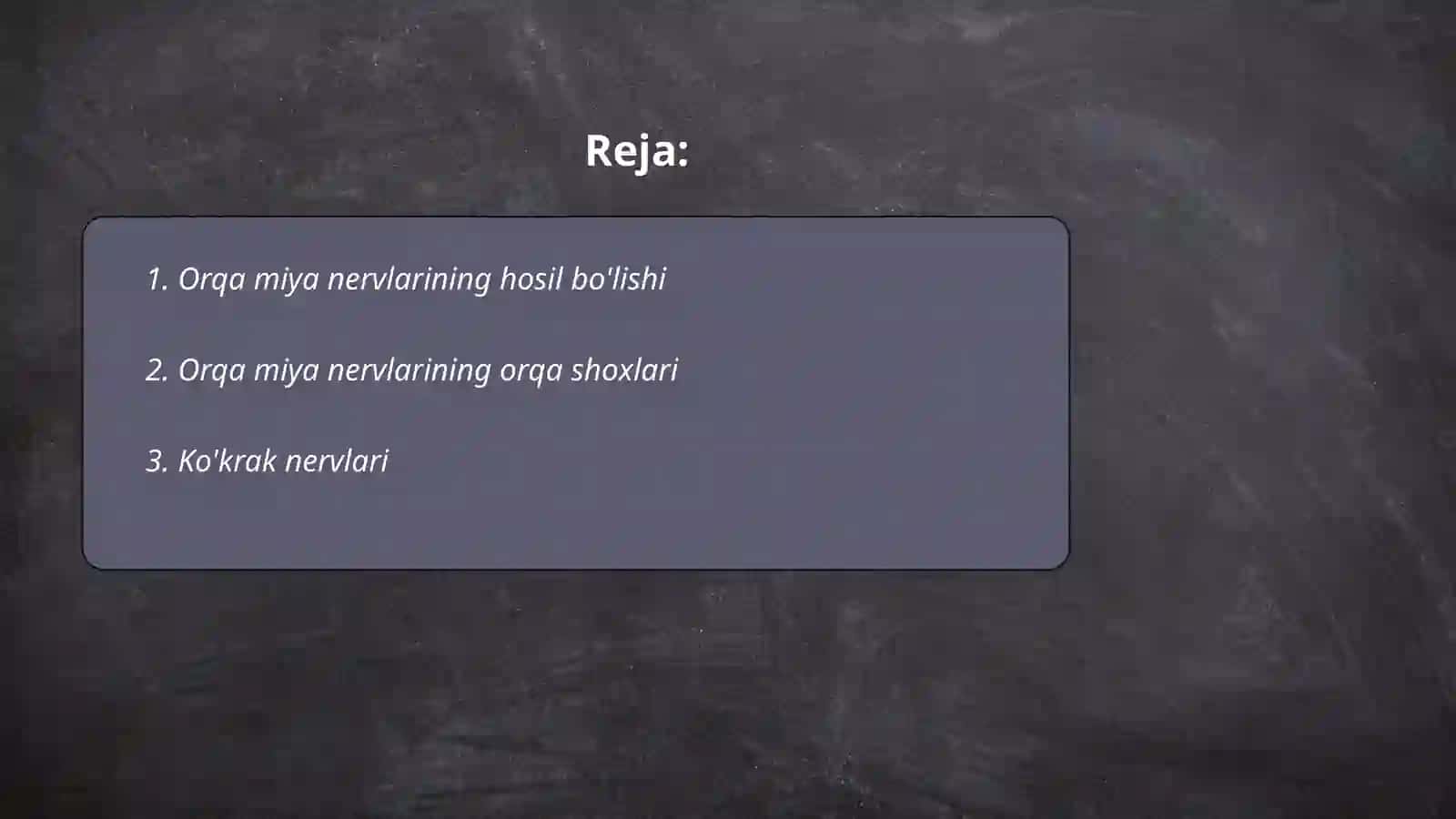 Orqa miya nervlarining hosil boʻlishi 2
