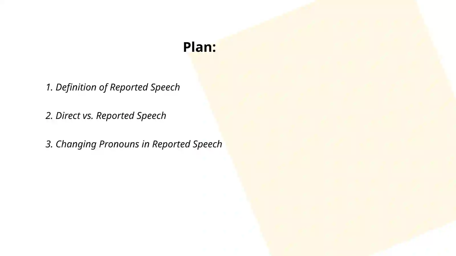 Reported speech 2