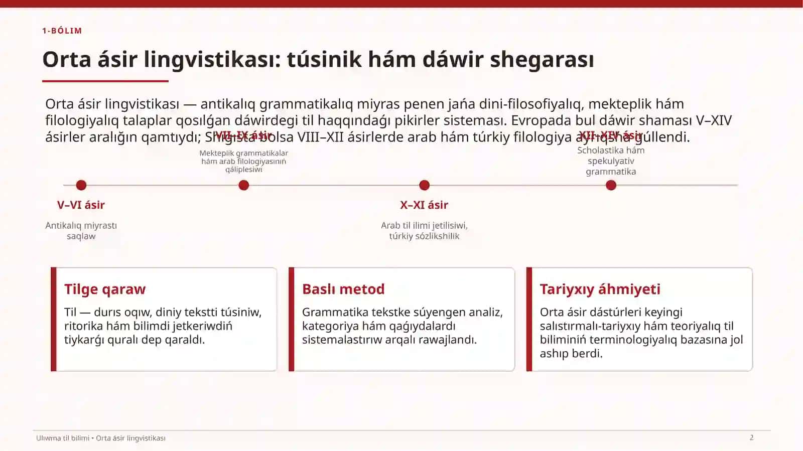 ORTA ÁSIR LINGVISTIKASÍ 2