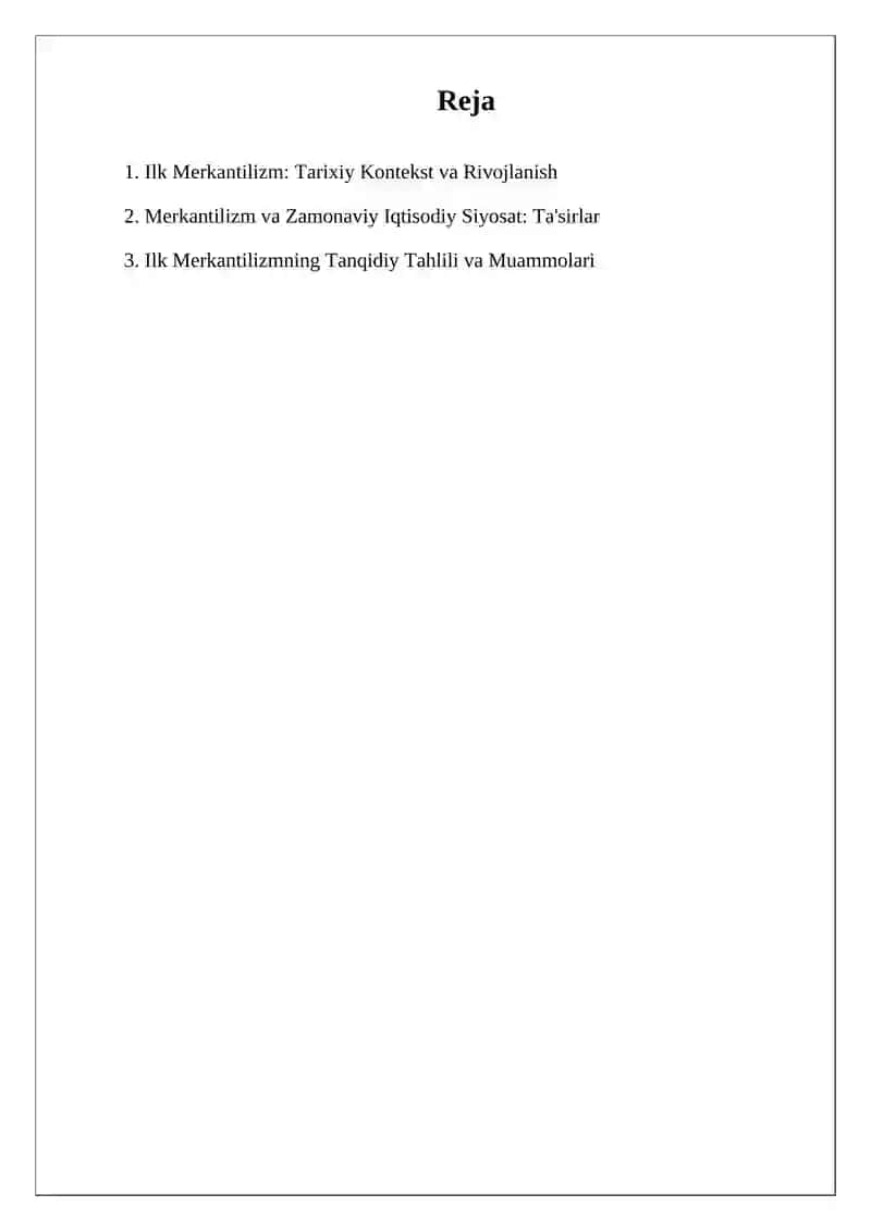 Ilk Merkantilizm IQTISODIY TA'LI,OTNING MOHIYATI VA AHAMIYATI 2