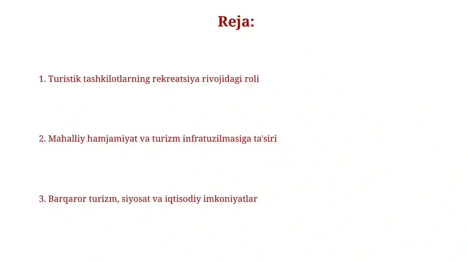 Rekreatsiyani rivojlantirishda turistik tashkilotlarning ahamiyati 2
