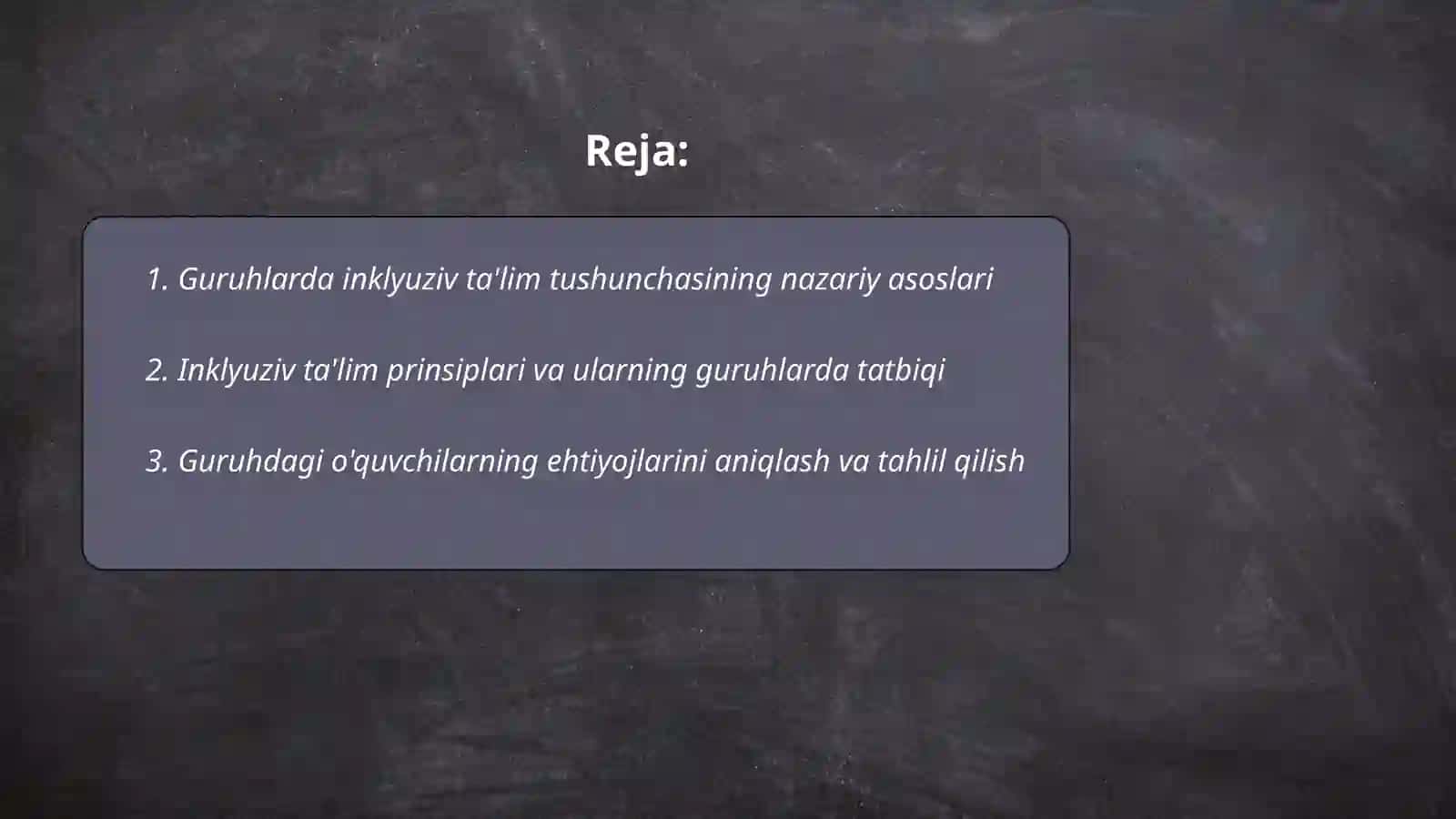 Guruhlarda inklyuziv taʼlim tushunchasini rivojlantirish 2