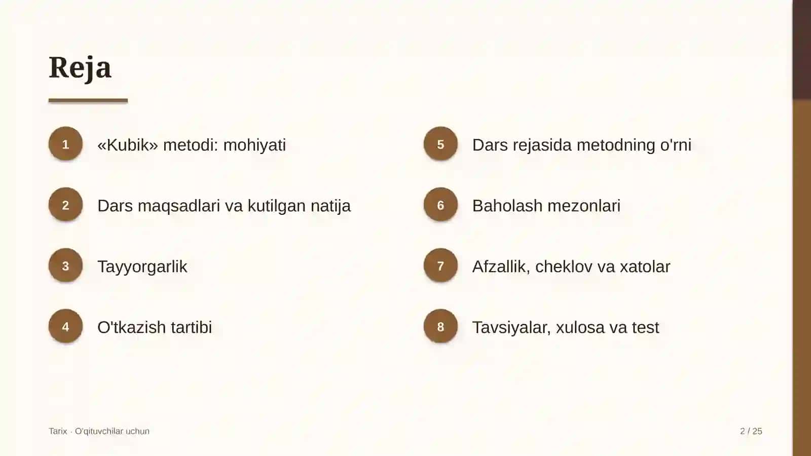tarix darslarida kubik metodidan foydalanish 2912 2