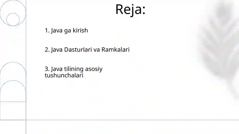 Java dasturlash tili 2