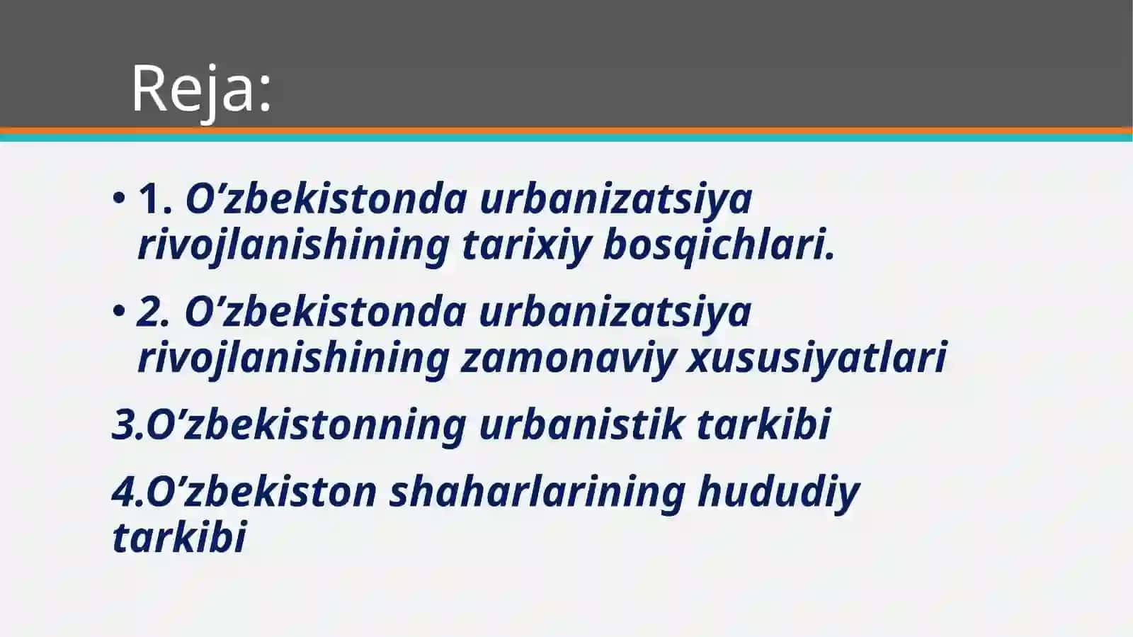 O'zbekiston shaharlari geografiyasi 2