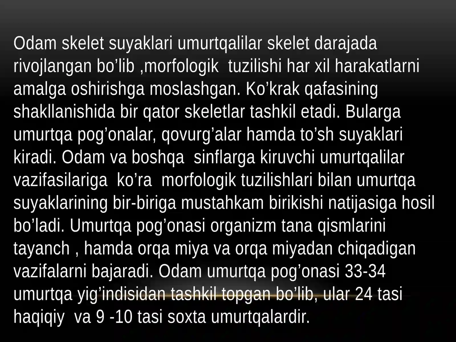 O’zbekiston Milliy Universiteti Biologiya Fakulteti Biologiya Yo’nalishi 1-kurs Ta’lim Taqdimoti 2