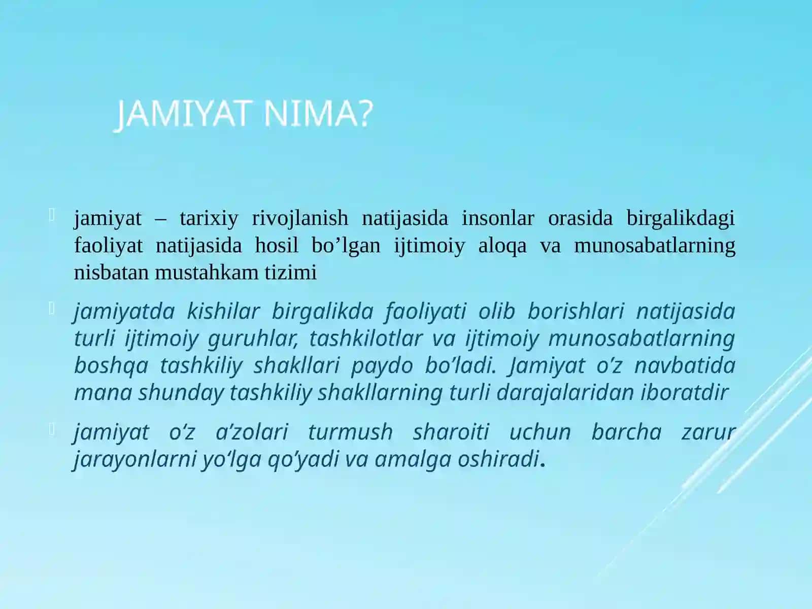 Jamiyat falsafasi 2
