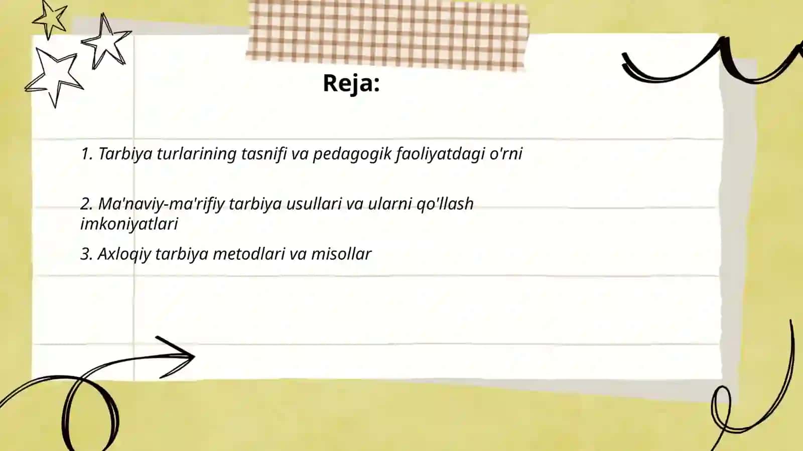 Tarbiya turlarining tasnifi va pedagogik faoliyatdagi o'rni 2