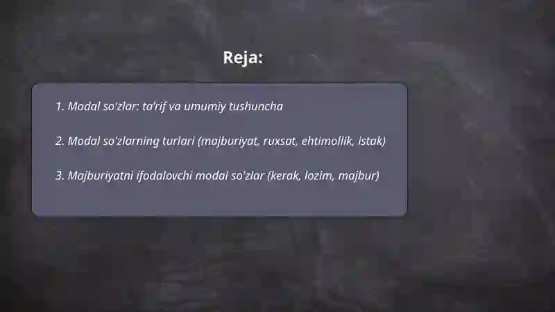 Modal so'zlar 2