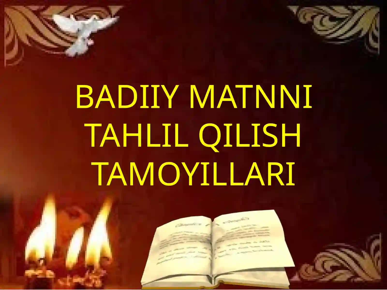Badiiymatnni tahlil qilish tamoyillari 2