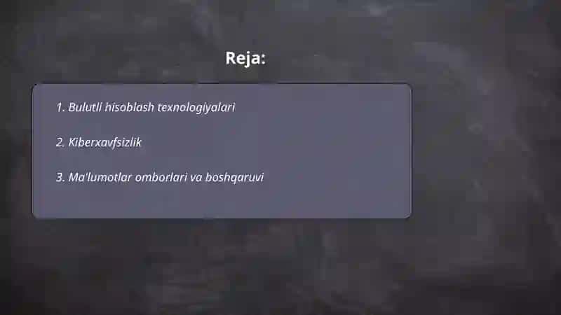 Zamonaviy axborot texnologiyalari dasturiy vositalari bilan ishlash 2