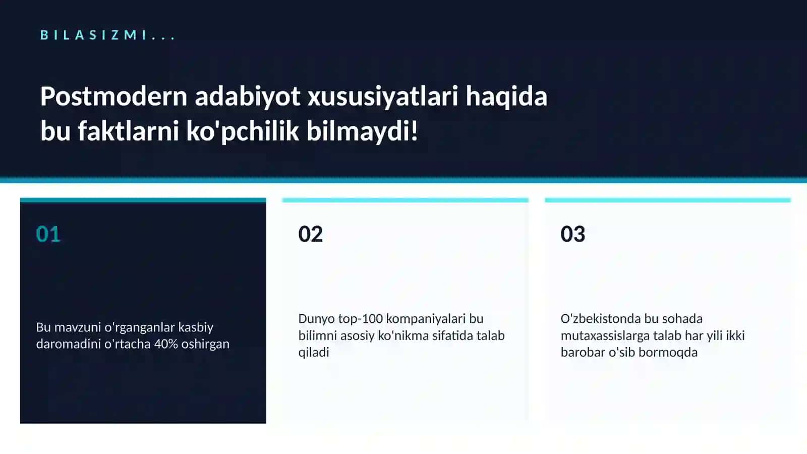 Postmodern adabiyot xususiyatlari 2