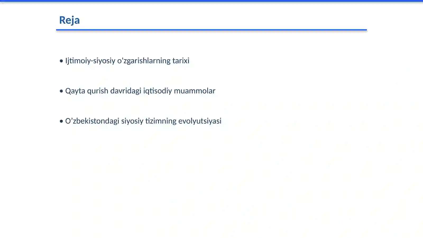 Ijtimoiy-siyosiy o'zgarishlar tarixi 2